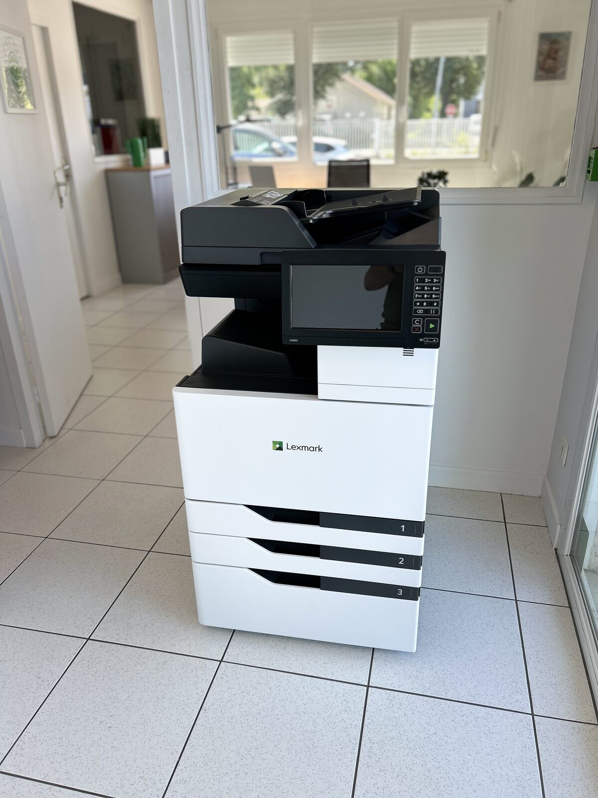 Imprimante multifonction Lexmark A4 couleur installée et opérationnelle chez un client de Way to Green